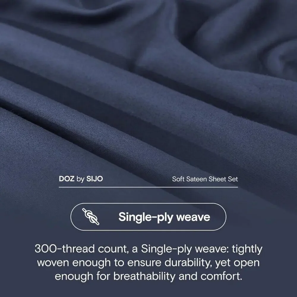 NWT Sijo DOZ 3 Pc Duvet Cover + 2 Shams  Sapphire Blue, Full/Queen